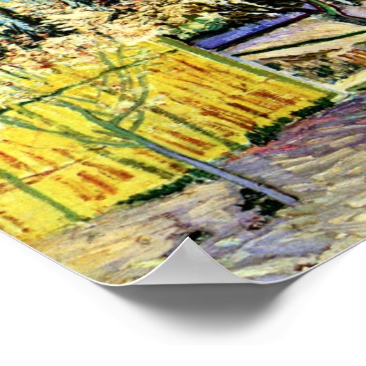 ファンゴッホ – 果樹園サイプレスに囲まれた ポスター (角)