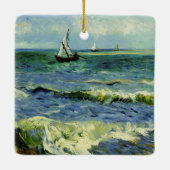 ファンゴッホ – 海の魚釣りボート セラミックオーナメント (裏面)