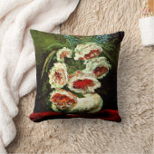 ファンゴッホ：牡丹の花瓶 クッション (ブランケット)