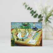 ファンゴッホ – 玉ねぎのプレートと静物生活 ポストカード (スタンド正面)