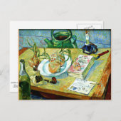 ファンゴッホ – 玉ねぎのプレートと静物生活 ポストカード (正面/裏面)