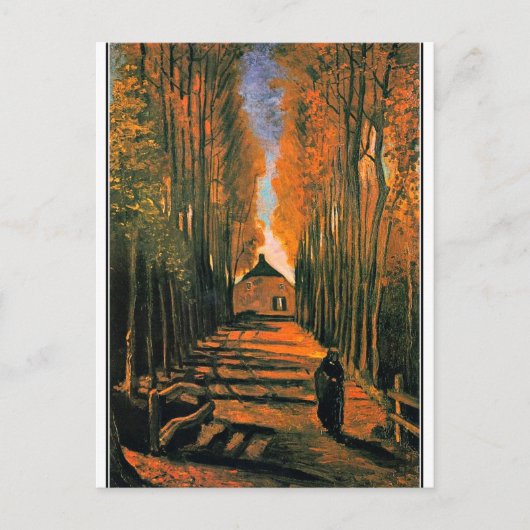ファンゴッホ – 秋のポプラ ポストカード (正面)