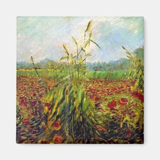 ファンゴッホ – 緑のトウモロコシの茎 マグネット (正面)