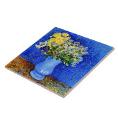 ファンゴッホ – 花の花束in青い花瓶 タイル (側面)