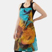 ファンゴッホ – 花瓶に3つのひまわり – ファインアート エプロン (インサイチュ)