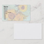 ファンゴッホ – 花瓶に3つのひまわり – ファインアート 名刺 (正面/裏面)