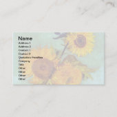 ファンゴッホ – 花瓶に3つのひまわり – ファインアート 名刺 (正面)