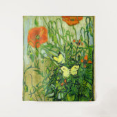 ファンゴッホ – 蝶とケシのタペストリー タペストリー (正面)