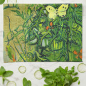 ファンゴッホ – 蝶とポピー キッチンタオル (折り畳み)