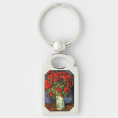 ファンゴッホ – 赤いケシの花瓶 キーホルダー (正面)
