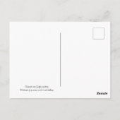 ファンゴッホ – 赤いリボンを持つ女性のポートレート ポストカード (裏面)