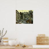 ファンゴッホ – 雪のアントワープの裏庭 ポスター (キッチン)