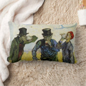 ファンゴッホ;飲み物、ヴィンテージポスト印象主義 ランバークッション (ブランケット)