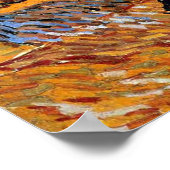 ファンゴッホ:黄色い空と太陽とオリーブの木 ポスター (角)