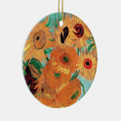 ファンゴッホ-12のひまわり付きスチルライフ花瓶 セラミックオーナメント (右)