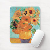 ファンゴッホ-12のひまわり付きスチルライフ花瓶 マウスパッド (マウス)