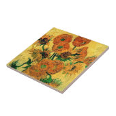 ファンゴッホ-15のひまわり付きスチルライフ花器 タイル (側面)