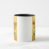 ファンゴッホ-15のひまわり付きスチルライフ花器 マグカップ (中央)