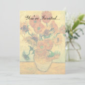 ファンゴッホ-15のひまわり付きスチルライフ花器 招待状 (スタンド正面)