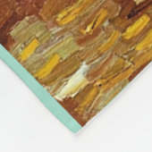 ファンゴッホ、3つのひまわり花瓶 フリースブランケット (角)