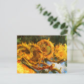 ファンゴッホ: 4つのひまわり ポストカード (スタンド正面)
