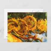 ファンゴッホ: 4つのひまわり ポストカード (正面/裏面)