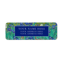 ファンゴッホ「IRISES」差出人住所ラベル ラベル