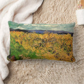 ファンゴッホCornflowersと小麦フィールド。 ランバークッション (ブランケット)