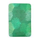 ファンサンゴプリント、シェードグリーンバスマット バスマット (正面縦)