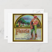 ファンシアのブランド柑橘類クラートラベル ポストカード (正面/裏面)