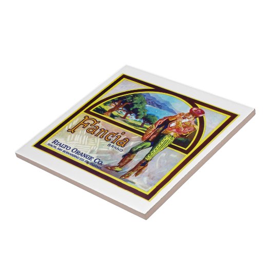 ファンシアオレンジ タイル (側面)