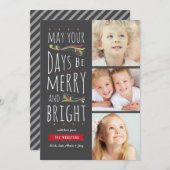 ファンシフメリール&ブライト3フォトクリスマスカード シーズンカード (正面/裏面)