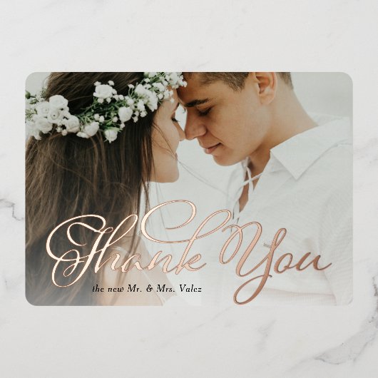 ファンシーありが結婚とう 箔招待状 (正面)