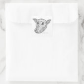 ファンシーこうもり- P.ブリジェラタスポートレート スクエアシール (バッグ)