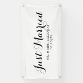 ファンシーたった今結婚しましたカーバナー 横断幕 (縦)