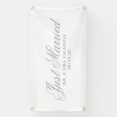 ファンシーたった今結婚しましたカーバナー 横断幕 (縦)