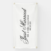 ファンシーたった今結婚しましたカーバナー 横断幕 (縦)