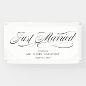 ファンシーたった今結婚しましたカーバナー 横断幕 (横)