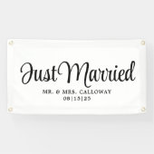 ファンシーたった今結婚しましたカーバナー 横断幕 (横)