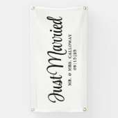 ファンシーたった今結婚しましたカーバナー 横断幕 (縦)