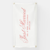 ファンシーたった今結婚しましたカーバナー 横断幕 (縦)