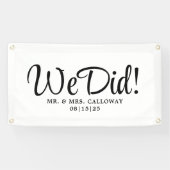 ファンシーたった今結婚しましたカーバナー 横断幕 (横)