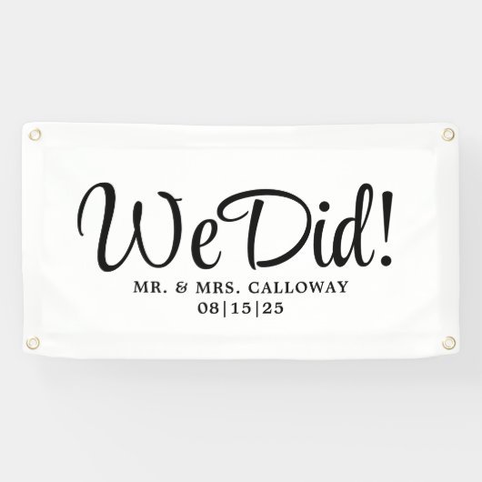 ファンシーたった今結婚しましたカーバナー 横断幕 (横)