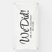 ファンシーたった今結婚しましたカーバナー 横断幕 (縦)