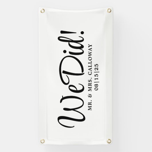 ファンシーたった今結婚しましたカーバナー 横断幕 (縦)