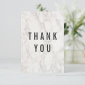 ファンシーでエレガントな大理石の結婚式は感謝していしています サンキューカード (スタンド正面)