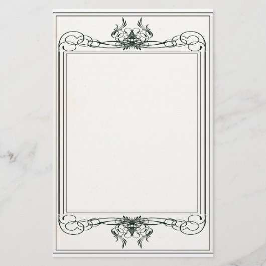 ファンシーでビクトリアンな文房具 便箋 (正面)