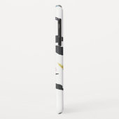 ファンシーで深い色の水彩画の紫色の花のモノグラム Case-Mate iPhoneケース (裏面/左)