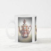 ファンシーで華美で旧式な英国のティーポットのコーヒーポット フロストグラスマグカップ (左)