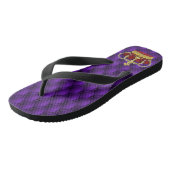 ファンシーで豪奢で王室のな紫色及び王冠 ビーチサンダル (アングル)